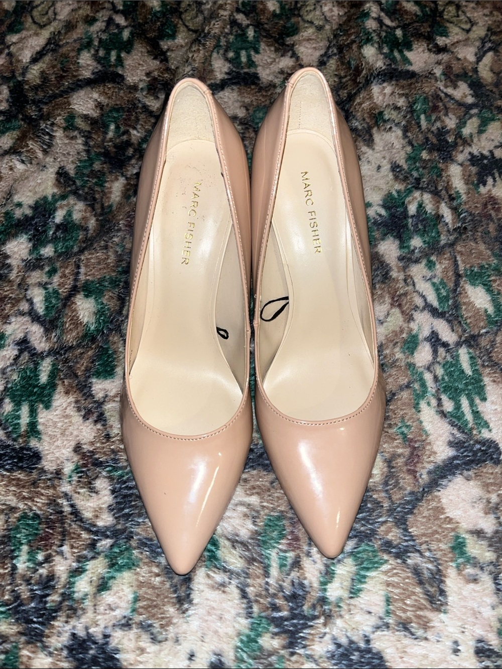 Marc Fisher Blush Patent Pointed-Toe Pumps